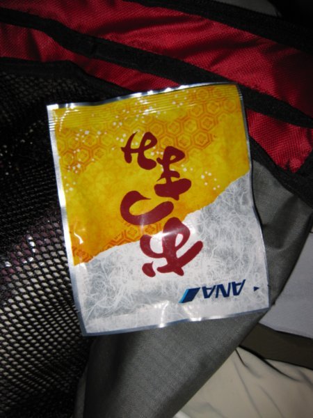 One of the snacks on the ANA flight to Singapore from Tokyo