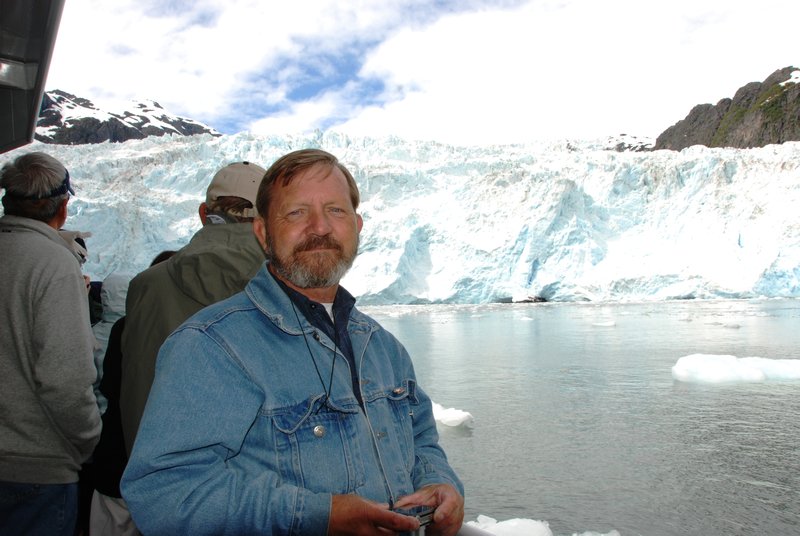 Dad on glacier cruise.