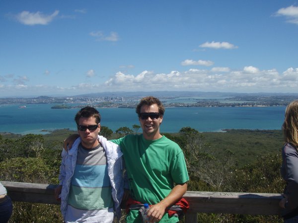 Hello from atop of Rangitoto Island - with Auckland in the background