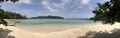 Panoramic view of the beach we visited by boat