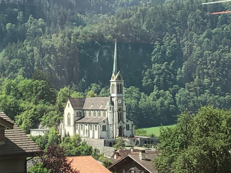 Another typical village church seen from the train