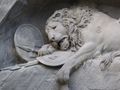 The Lion Monument is a memorial to Swiss Guards killed in the French Revolution 