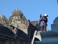 One of the restoration workers at Angkor Wat