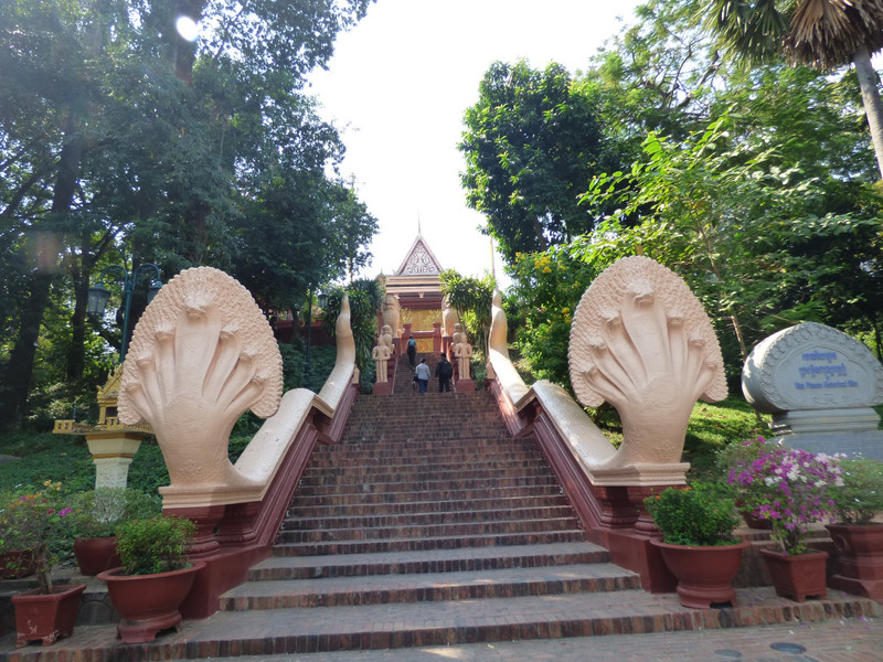 The steps leading to Wat Phnom