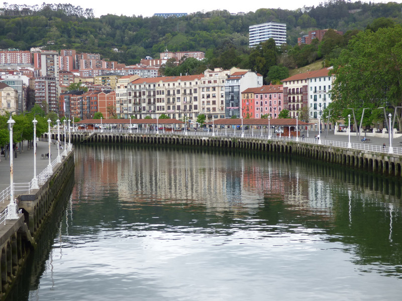 Colourful buildings along the river