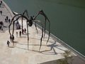 The giant spider outside the Guggenheim Museum