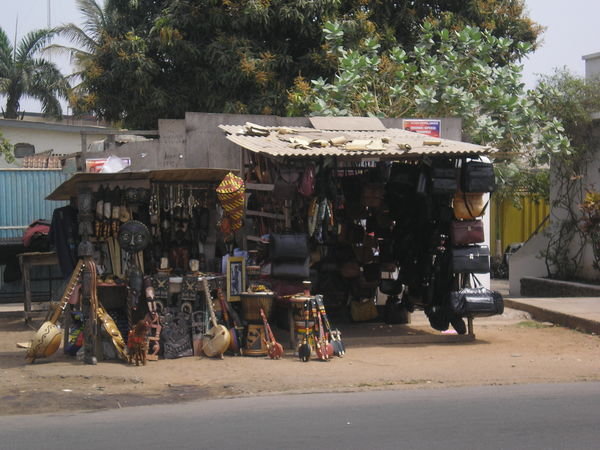 A typical street stall in Osu,Accra
