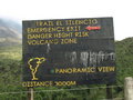 Warning sign near Volcan Arenal