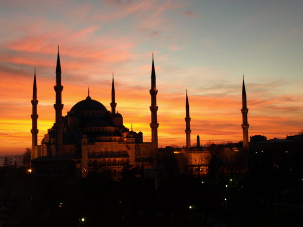 Blue Mosque at sunset