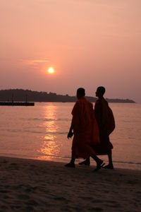 Monks at Sunset