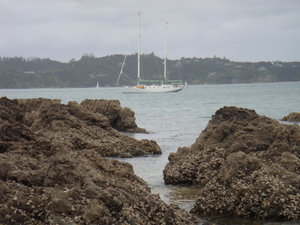 Marnie anchored off Russell Island