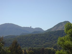 Siding Spring Observatory on the hilltop