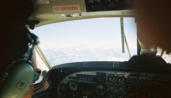 LOOKING OUT THE COCKPIT