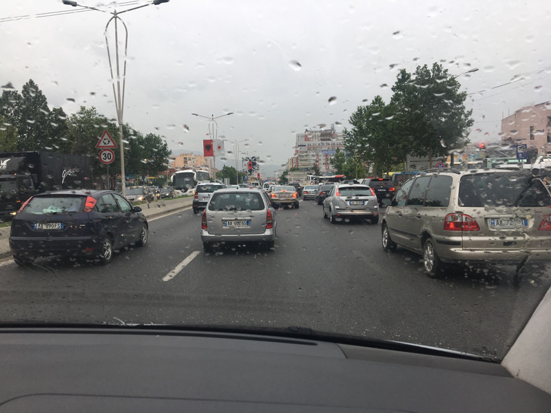 Rain in Tirana