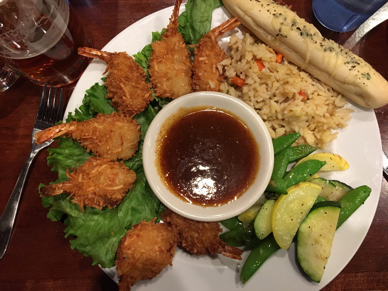 Coconut Shrimp dinner