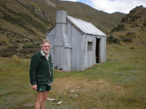 Old Shepherd hut at Lochaber with owner Paul