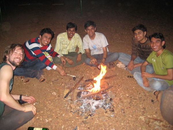Campfire with the Engineering students