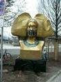 funny statue in Strasbourg 