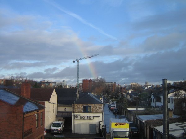 An Irish rainbow outside my bedroom window