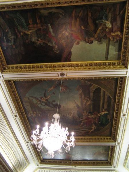 The painted ceiling