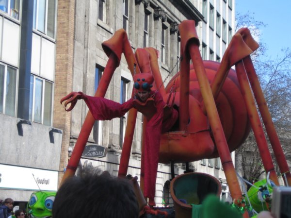 The beginning of weird things in the parade