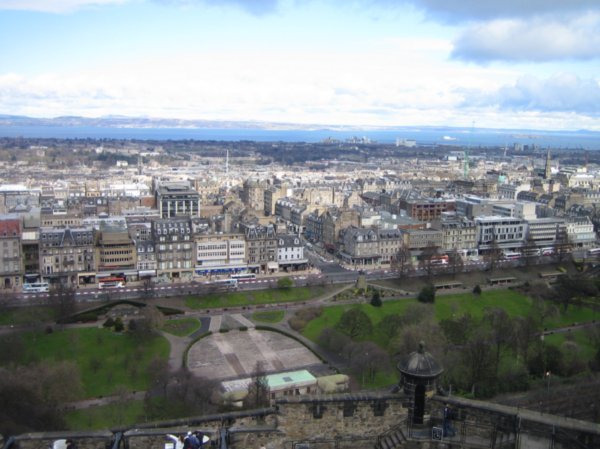 View of Edinburgh from the top of the castle