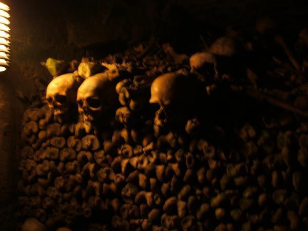 Skulls in the Catacombs.