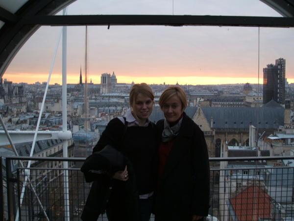 at the top of centre pompidou.