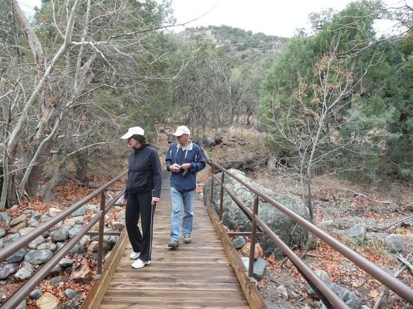 Friends from Green Valley AZ on walk in a Canyon park