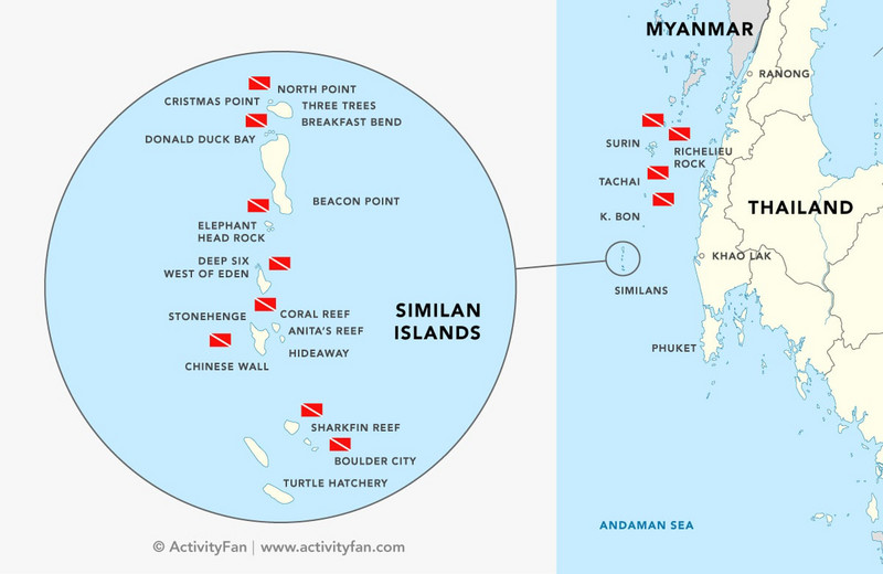 Similan Islands map*