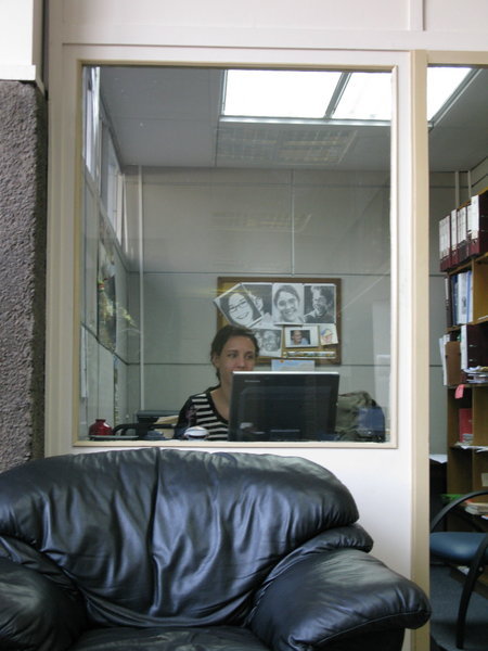 glamorous office of a UN librarian