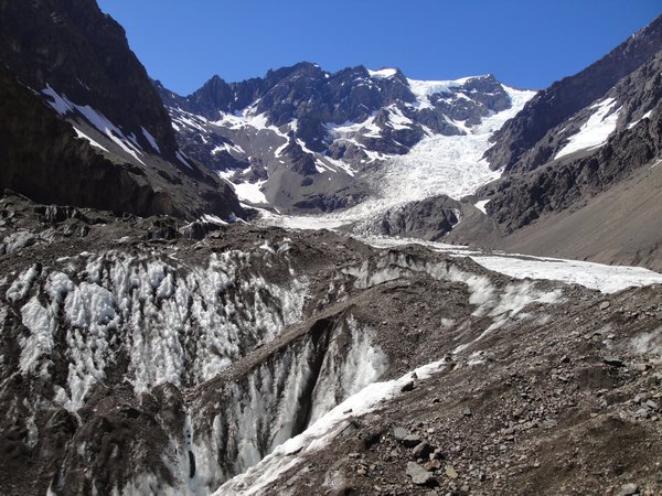the morraine of glacier juncal