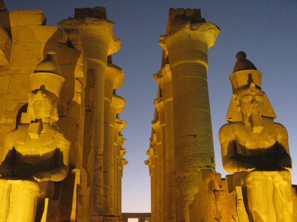 luxor temple at night