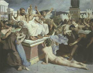 Phidippides as he gave word to the people of Athens of the Greek victory over Persia at the Battle of Marathon