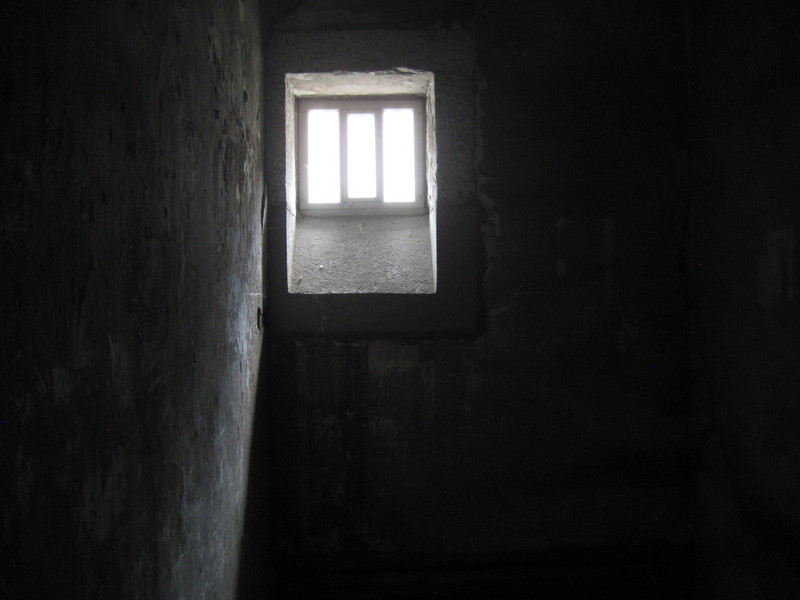 Inside a jail cell