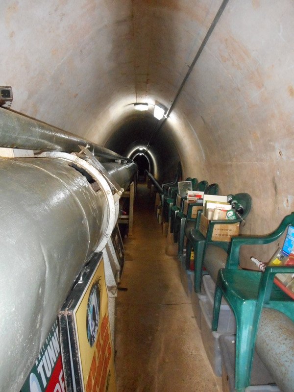 Inside WW II oil storage tunnels in Darwin city