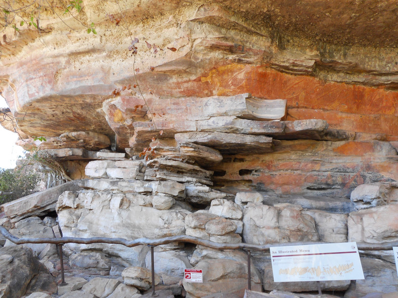 Rock art paintings of Aboriginal people in Ubirr