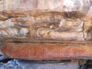 Rock art paintings of Aboriginal people in Ubirr