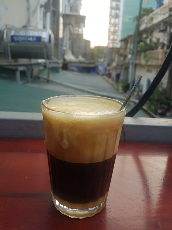 Cafe trứng in Hanoi (coffee and egg yolk)