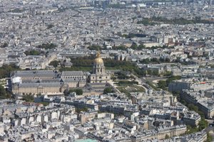 View of Paris from the Eiffel Tower summit (266m)