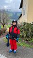 My Swedish Vietnamese nephew Kevin skiing in Austria
