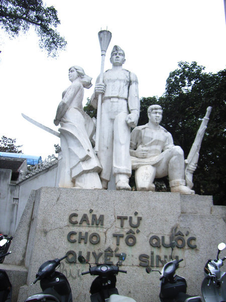 A statue in Hanoi's center