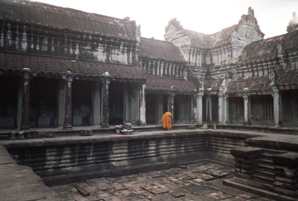 A monk at Angkor Wat