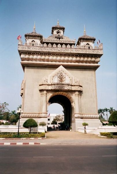 Patouxay victory gate in Vientiane