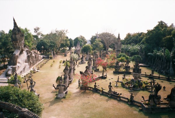 The view of Xieng Khuan park 