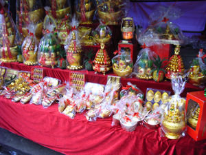 The offerings at pagoda