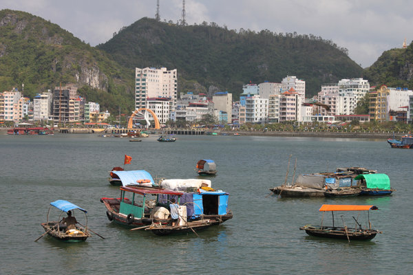Boats on Cát Bà island