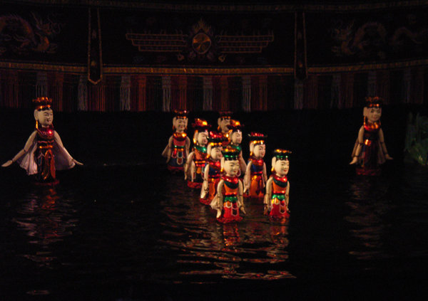 Water puppets at the show