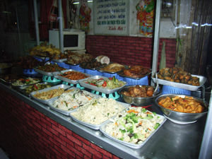 Vietnamese food sold at a restaurant in Hanoi