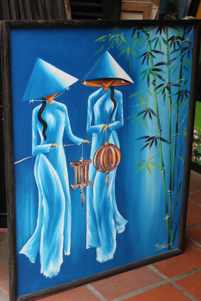 At a painting shop in Hội An town, central Vietnam